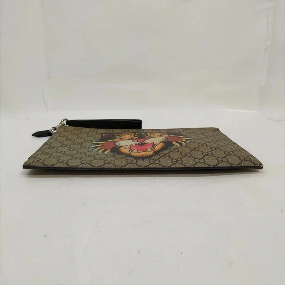 Gucci Angry Cat GG Coated Canvas Clutch Wristlet Large - Picture 6 of 16